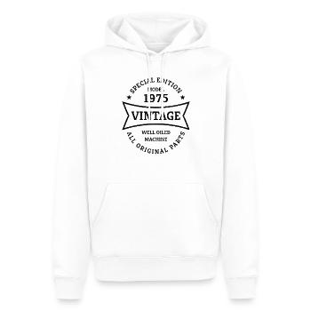 50. Geburtstag Jahrgang 1975 Vintage 50 Jahre - Männer Premium Bio Hoodie - Weiß - Vorne - Nico (187cm)