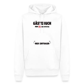 70 ans d’anniversaire Liste des invités des années 70 - Sweat à capuche Premium bio Homme - blanc - Devant - Nico (187cm)