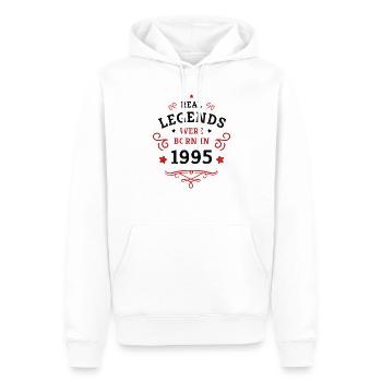 Legends are born in 1995 30th birthday - Men’s Premium Organic Hoodie - white - Front - Nico (187cm)