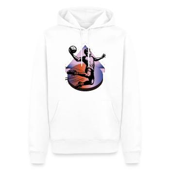 Handball Joueurs de handball - Sweat à capuche Premium bio Homme - blanc - Devant - Nico (187cm)