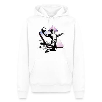 Handball Joueurs de handball - Sweat à capuche Premium bio Homme - blanc - Devant - Nico (187cm)