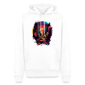 König der Savanne: Ein majestätischer Blick der Löwen - Männer Premium Bio Hoodie - Weiß - Vorne - Nico (187cm)