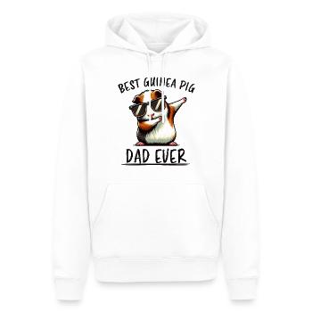 Dicton de cochon d’Inde, Cadeau de cochon d’Inde - Sweat à capuche Premium bio Homme - blanc - Devant - Nico (187cm)