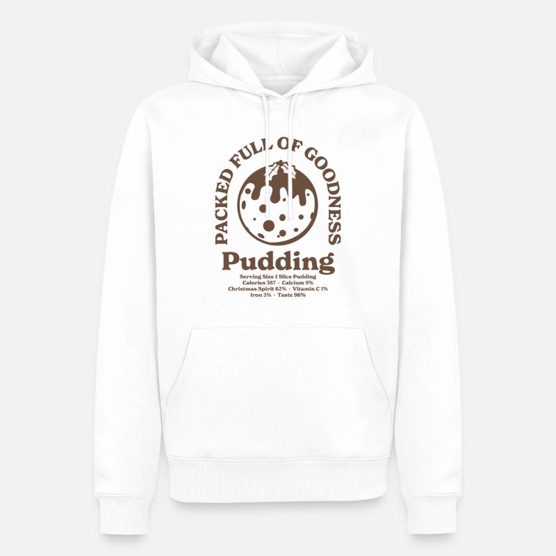 Pudding de Noël - Sweat à capuche Premium bio Homme - blanc