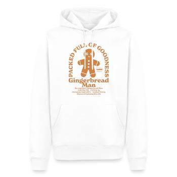 Gingerbread Man - Men’s Premium Organic Hoodie - white - Front - Nico (187cm)