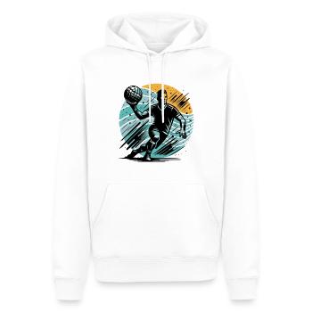Handball - Sweat à capuche Premium bio Homme - blanc - Devant - Nico (187cm)