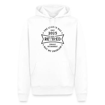 Retirement 2025 Finally Pension Gift for Pensioners - Men’s Premium Organic Hoodie - white - Front - Nico (187cm)