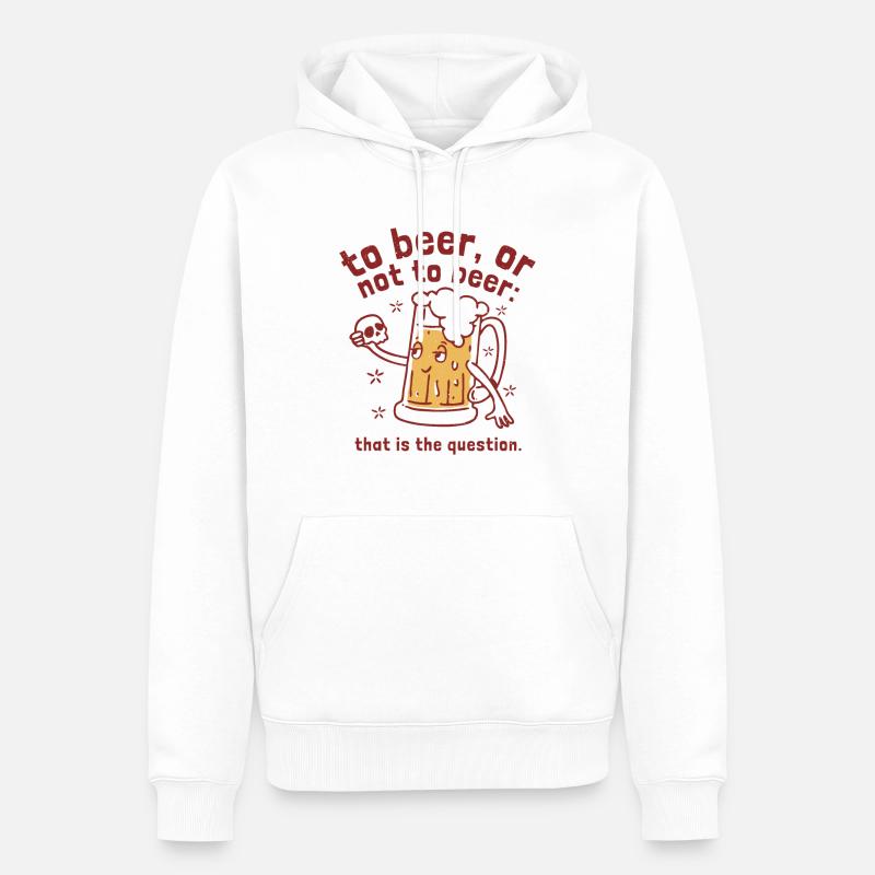 Bier oder nicht Bier - Männer Premium Bio Hoodie - Weiß