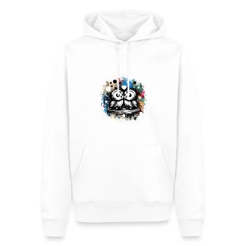 Hiboux mon hibou de la Saint-Valentin - Sweat à capuche Premium bio Homme - blanc - Devant - Nico (187cm)