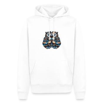 Hiboux mon hibou de la Saint-Valentin - Sweat à capuche Premium bio Homme - blanc - Devant - Nico (187cm)