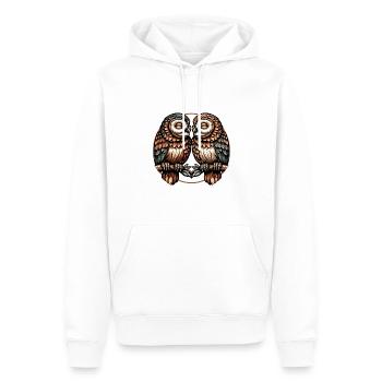 Hiboux mon hibou de la Saint-Valentin - Sweat à capuche Premium bio Homme - blanc - Devant - Nico (187cm)