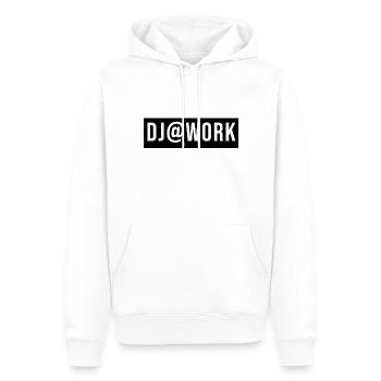 DJ At Work - Men’s Premium Organic Hoodie - white - Front - Nico (187cm)