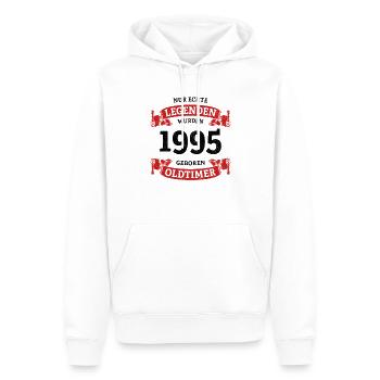 Real Legends Were Born in 1995 30th Birthday - Men’s Premium Organic Hoodie - white - Front - Nico (187cm)