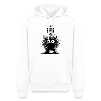 Kaffee Katze Büro Katzenmama Kollege Miau Lustig - Männer Premium Bio Hoodie - Weiß - Vorne - Nico (187cm)