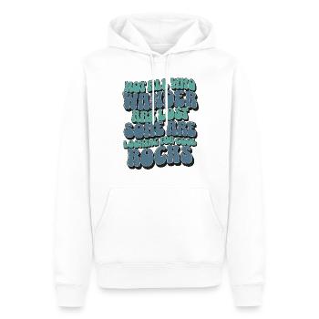 Pierres - Sweat à capuche Premium bio Homme - blanc - Devant - Nico (187cm)