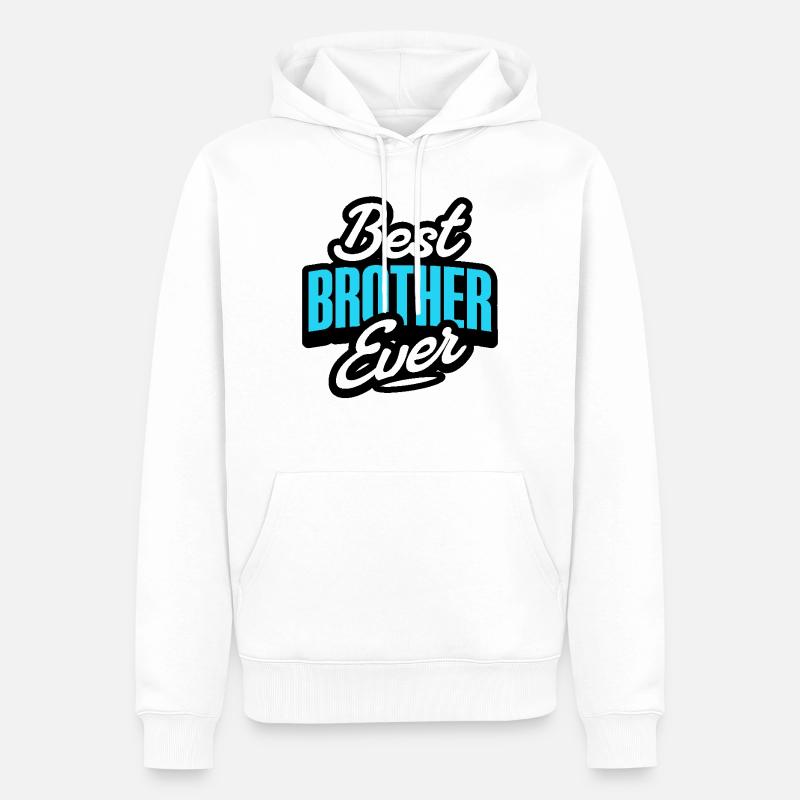 Bester Bruder - Männer Premium Bio Hoodie - Weiß