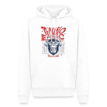 Ecstatic Techno: Monkey, Beats and Primates Shirt - Men’s Premium Organic Hoodie - white - Front - Nico (187cm)