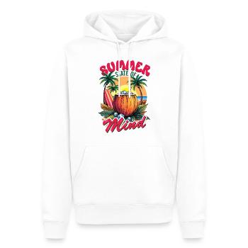 Design PNG File - Männer Premium Bio Hoodie - Weiß - Vorne - Nico (187cm)