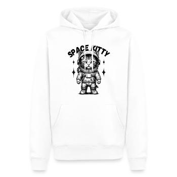 Katze Space Kitty Weltraum Astronaut Karneval Spaß - Männer Premium Bio Hoodie - Weiß - Vorne - Nico (187cm)