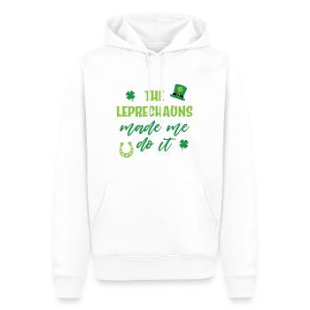 Les lutins m’ont forcé à le faire - Sweat à capuche Premium bio Homme - blanc - Devant - Nico (187cm)