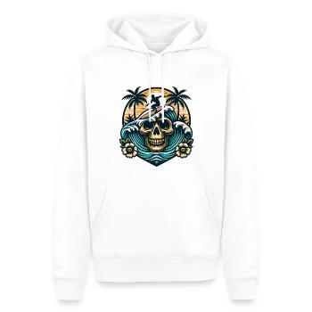 Surfen Surfer skull - Männer Premium Bio Hoodie - Weiß - Vorne - Nico (187cm)