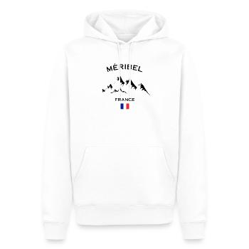 Meribel Ski Resort Französische Alpen Ski-Souvenir - Männer Premium Bio Hoodie - Weiß - Vorne - Nico (187cm)