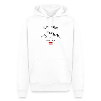 Skigebiet Sölden Skifahren in den österreichischen Alpen Souvenir - Männer Premium Bio Hoodie - Weiß - Vorne - Nico (187cm)