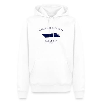 La Valette Marina Malte Yacht Club Méditerranée - Sweat à capuche Premium bio Homme - blanc - Devant - Nico (187cm)