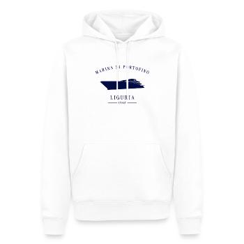 Portofino Marina Italie Yacht Club Riviera Italienne - Sweat à capuche Premium bio Homme - blanc - Devant - Nico (187cm)