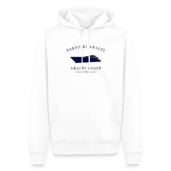 Port de plaisance d’Amalfi Amalfi Coast Yacht Club - Sweat à capuche Premium bio Homme - blanc - Devant - Nico (187cm)