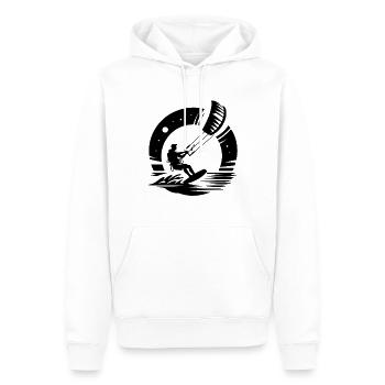 Kitesurf Kitesurfer Kiteboard - Sweat à capuche Premium bio Homme - blanc - Devant - Nico (187cm)