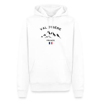 Skigebiet Val D'Isère Französische Alpen Souvenir - Männer Premium Bio Hoodie - Weiß - Vorne - Nico (187cm)