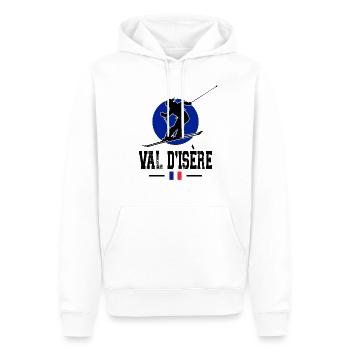 Skigebiet Val D'Isère Französische Alpen Souvenir - Männer Premium Bio Hoodie - Weiß - Vorne - Nico (187cm)