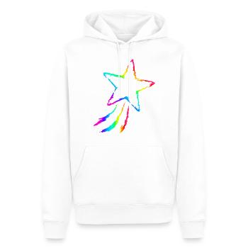 Étoile filante - Sweat à capuche Premium bio Homme - blanc - Devant - Nico (187cm)