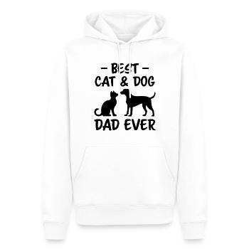 Chat et chien disant drôle cadeau pour animaux de compagnie - Sweat à capuche Premium bio Homme - blanc - Devant - Nico (187cm)