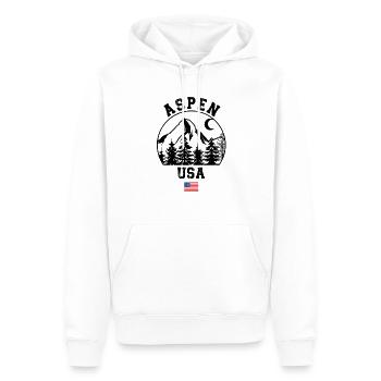 Aspen Snowmass Colorado Station de ski Montagnes - Sweat à capuche Premium bio Homme - blanc - Devant - Nico (187cm)