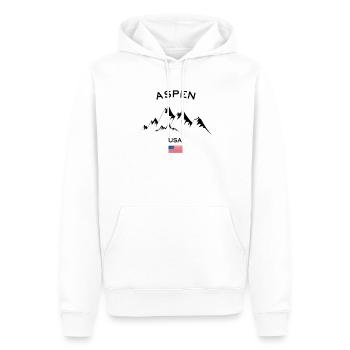 Aspen Snowmass Ski Resort Schweizer Alpen Souvenir - Männer Premium Bio Hoodie - Weiß - Vorne - Nico (187cm)