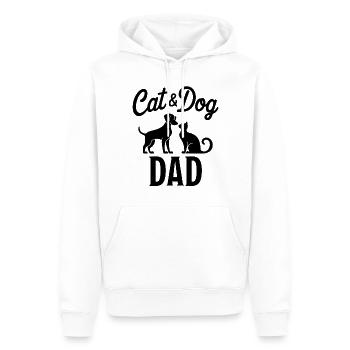 Chat et chien disant drôle cadeau pour animaux de compagnie - Sweat à capuche Premium bio Homme - blanc - Devant - Nico (187cm)