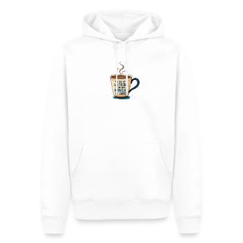 Que votre café soit fort : le café de motivation - Sweat à capuche Premium bio Homme - blanc - Devant - Nico (187cm)