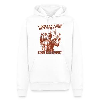 Funny Wanderer Birthday 78 Years - Men’s Premium Organic Hoodie - white - Front - Nico (187cm)
