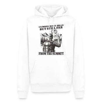 Funny Walker Birthday 76 Years - Men’s Premium Organic Hoodie - white - Front - Nico (187cm)