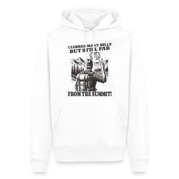 Funny Wanderer Birthday 67 Years - Men’s Premium Organic Hoodie - white - Front - Nico (187cm)