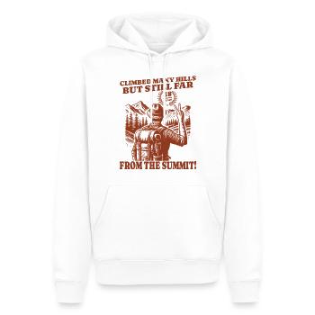 Funny Wanderer Birthday 58 Years - Men’s Premium Organic Hoodie - white - Front - Nico (187cm)