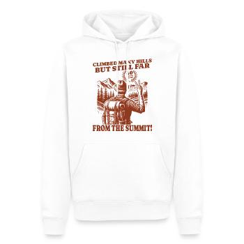 Funny Wanderer Birthday 40 Years - Men’s Premium Organic Hoodie - white - Front - Nico (187cm)