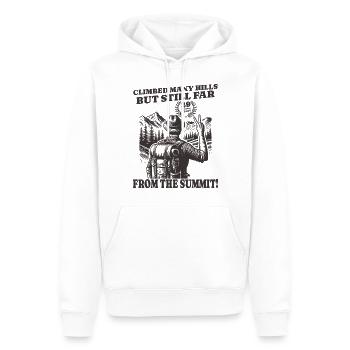Funny Hiker's Birthday 29 Years - Men’s Premium Organic Hoodie - white - Front - Nico (187cm)