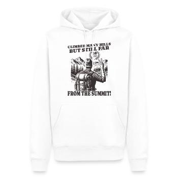Funny Wanderer Birthday 26 Years - Men’s Premium Organic Hoodie - white - Front - Nico (187cm)
