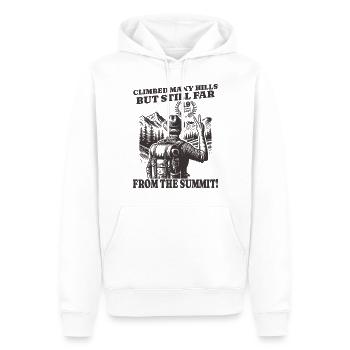 Funny Wanderer Birthday 19 Years - Men’s Premium Organic Hoodie - white - Front - Nico (187cm)