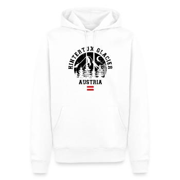 Hintertux Glacier Ski Resort Austrian Alps - Men’s Premium Organic Hoodie - white - Front - Nico (187cm)