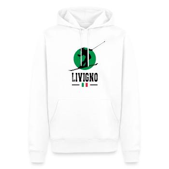 Skigebiet Livigno Italienische Alpen Souvenir-Skifahren - Männer Premium Bio Hoodie - Weiß - Vorne - Nico (187cm)