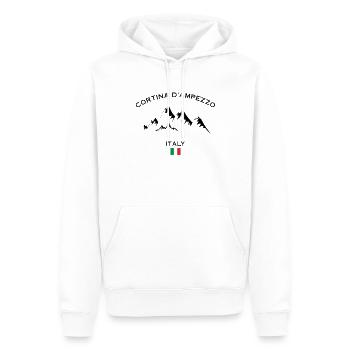 Station de ski de Cortina d’Ampezzo Ski dans les Alpes italiennes - Sweat à capuche Premium bio Homme - blanc - Devant - Nico (187cm)